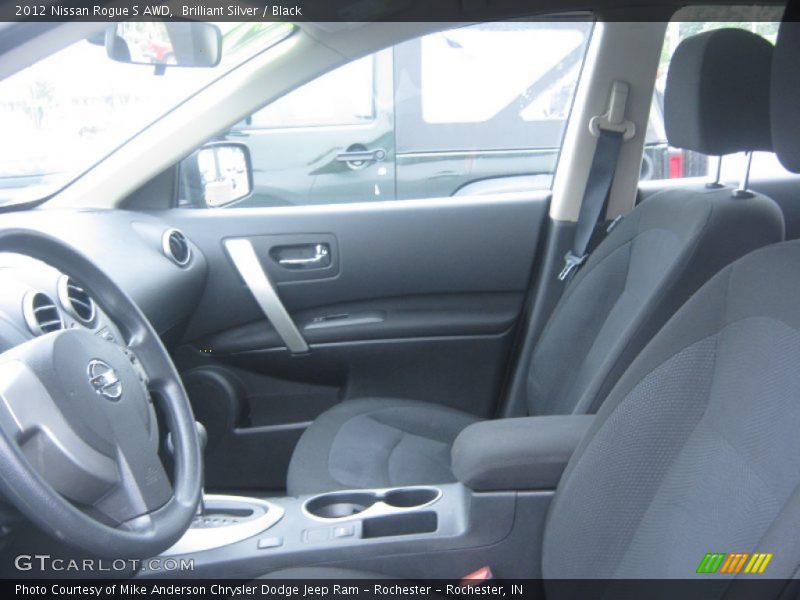 Brilliant Silver / Black 2012 Nissan Rogue S AWD