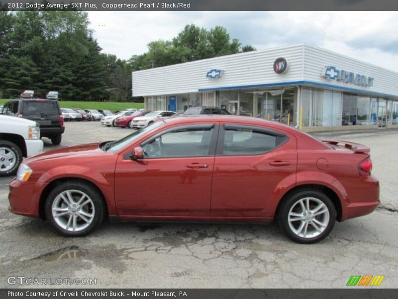 Copperhead Pearl / Black/Red 2012 Dodge Avenger SXT Plus
