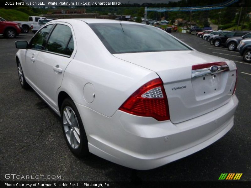 White Platinum Tri-Coat / Charcoal Black 2012 Ford Fusion SEL