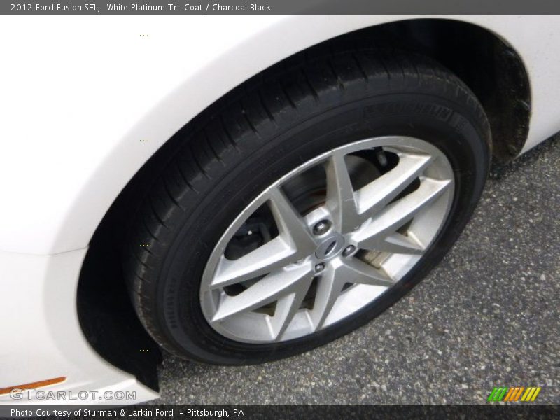White Platinum Tri-Coat / Charcoal Black 2012 Ford Fusion SEL