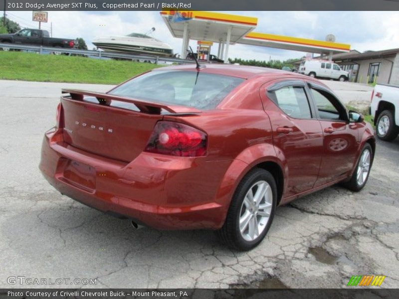 Copperhead Pearl / Black/Red 2012 Dodge Avenger SXT Plus