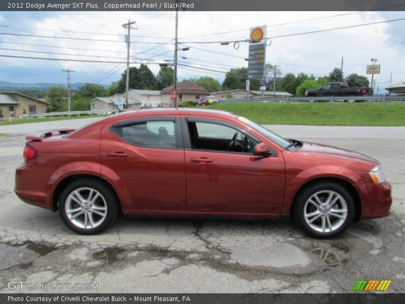 Copperhead Pearl / Black/Red 2012 Dodge Avenger SXT Plus