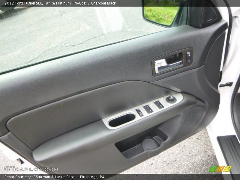 White Platinum Tri-Coat / Charcoal Black 2012 Ford Fusion SEL