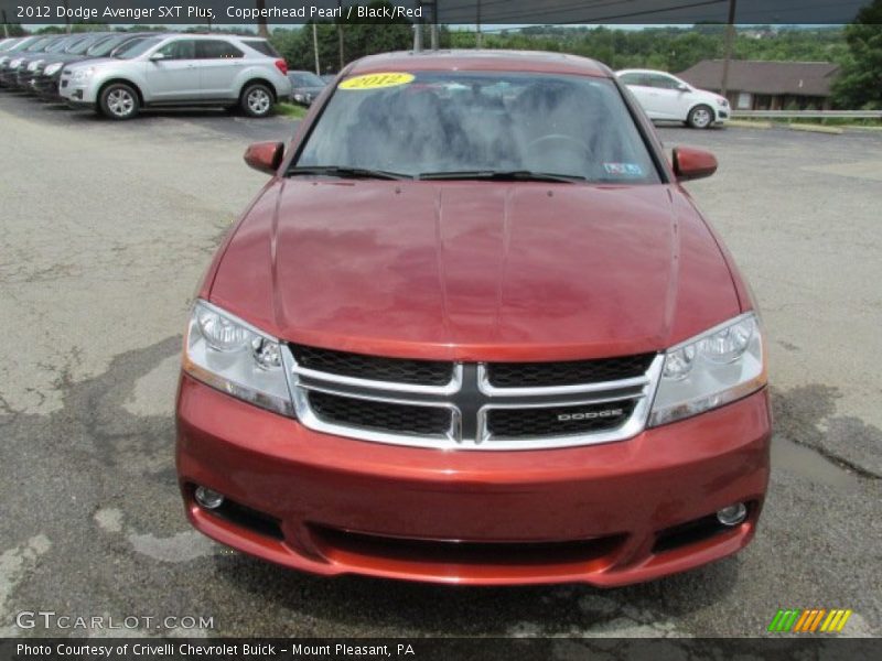 Copperhead Pearl / Black/Red 2012 Dodge Avenger SXT Plus