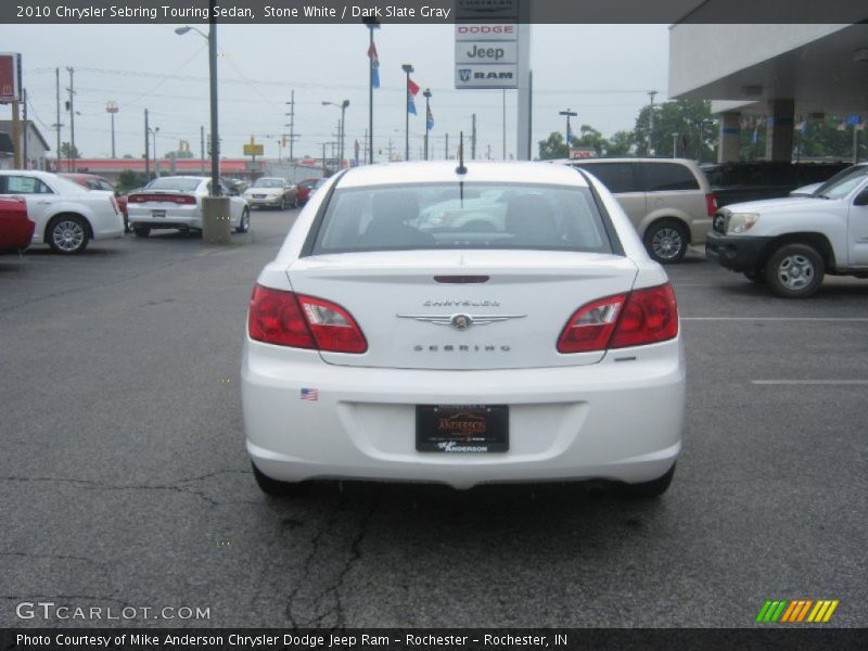 Stone White / Dark Slate Gray 2010 Chrysler Sebring Touring Sedan