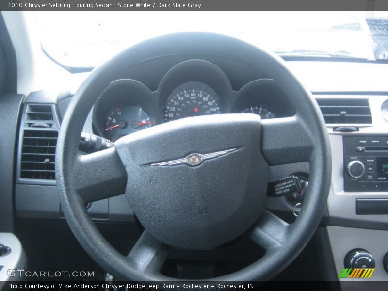 Stone White / Dark Slate Gray 2010 Chrysler Sebring Touring Sedan