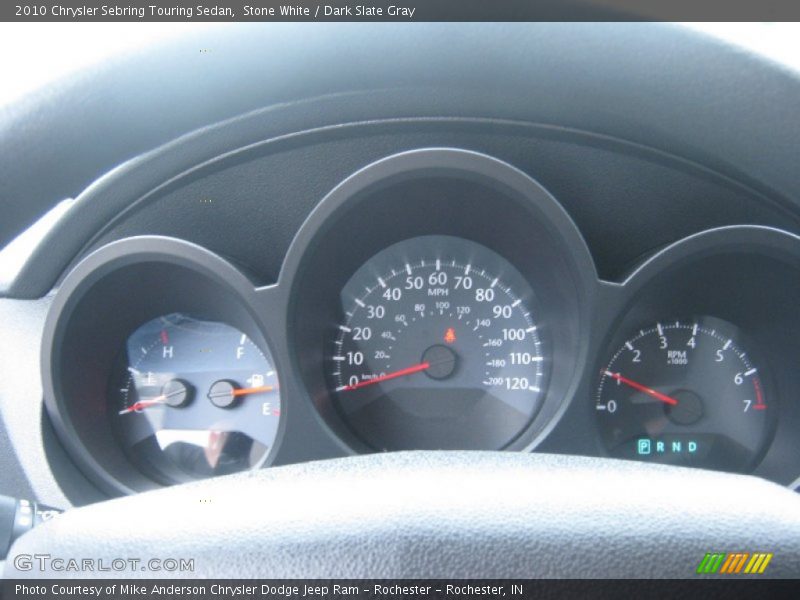 Stone White / Dark Slate Gray 2010 Chrysler Sebring Touring Sedan