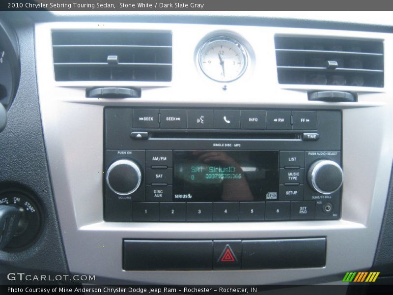 Stone White / Dark Slate Gray 2010 Chrysler Sebring Touring Sedan