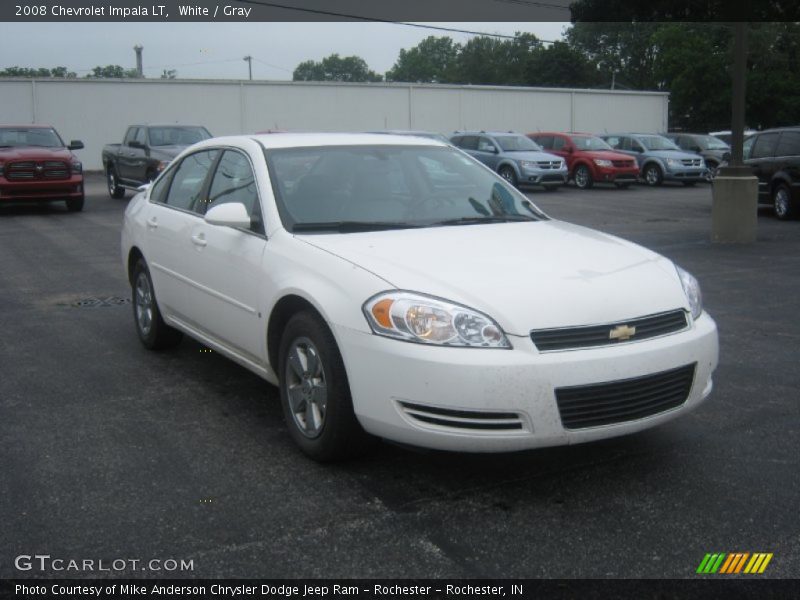 White / Gray 2008 Chevrolet Impala LT