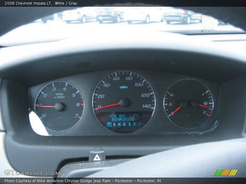 White / Gray 2008 Chevrolet Impala LT