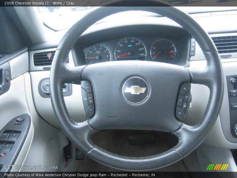 White / Gray 2008 Chevrolet Impala LT