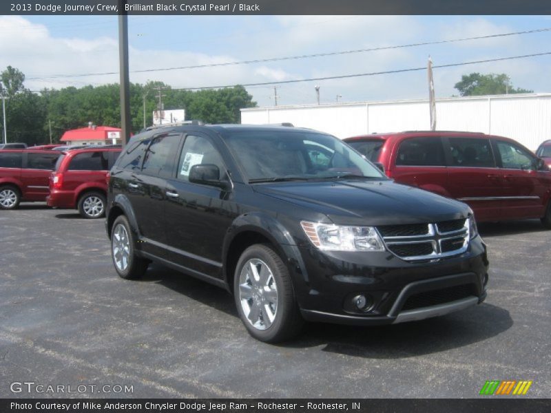 Brilliant Black Crystal Pearl / Black 2013 Dodge Journey Crew