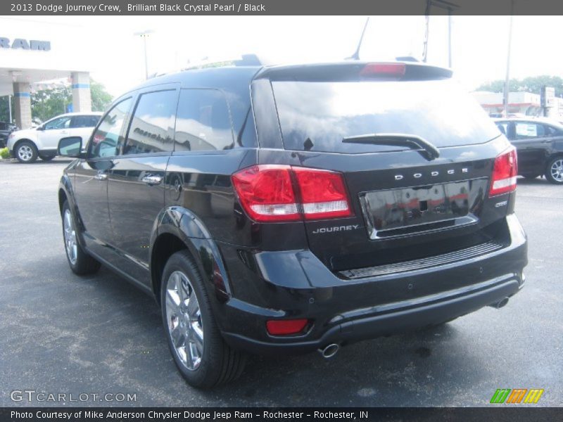 Brilliant Black Crystal Pearl / Black 2013 Dodge Journey Crew