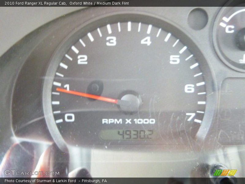 Oxford White / Medium Dark Flint 2010 Ford Ranger XL Regular Cab