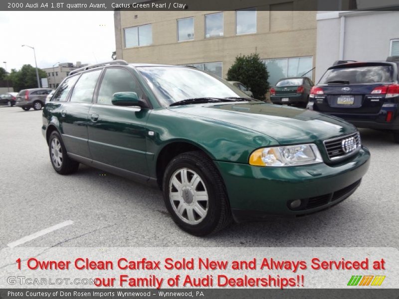 Cactus Green Pearl / Clay 2000 Audi A4 1.8T quattro Avant
