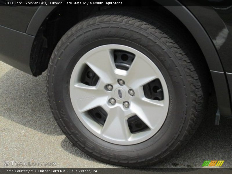 Tuxedo Black Metallic / Medium Light Stone 2011 Ford Explorer FWD