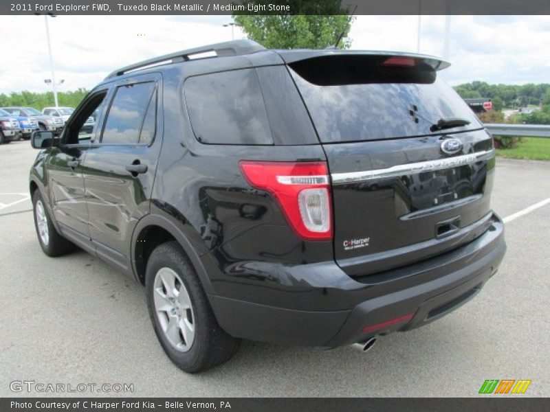 Tuxedo Black Metallic / Medium Light Stone 2011 Ford Explorer FWD