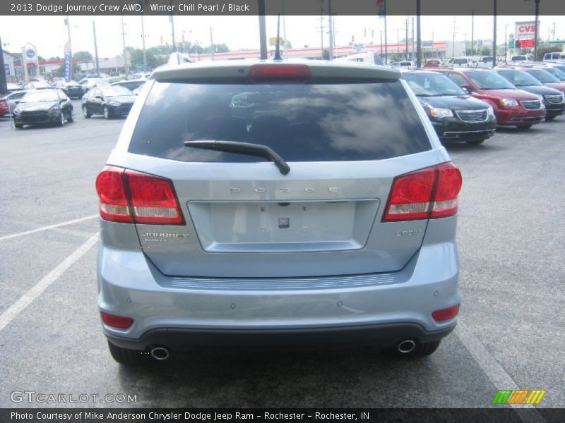 Winter Chill Pearl / Black 2013 Dodge Journey Crew AWD