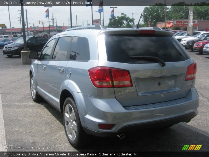 Winter Chill Pearl / Black 2013 Dodge Journey Crew AWD