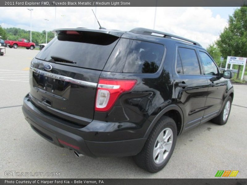 Tuxedo Black Metallic / Medium Light Stone 2011 Ford Explorer FWD