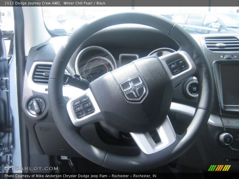 Winter Chill Pearl / Black 2013 Dodge Journey Crew AWD