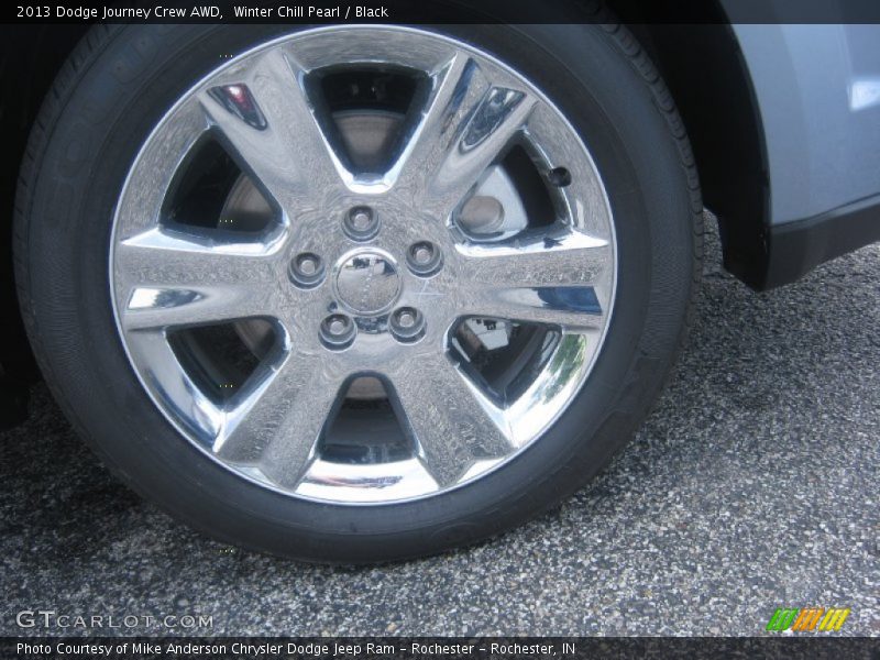 Winter Chill Pearl / Black 2013 Dodge Journey Crew AWD
