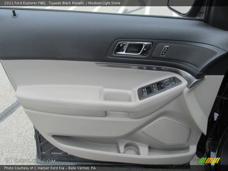 Tuxedo Black Metallic / Medium Light Stone 2011 Ford Explorer FWD