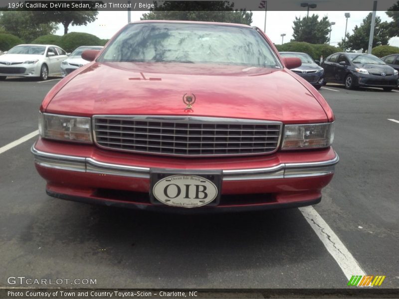 Red Tintcoat / Beige 1996 Cadillac DeVille Sedan