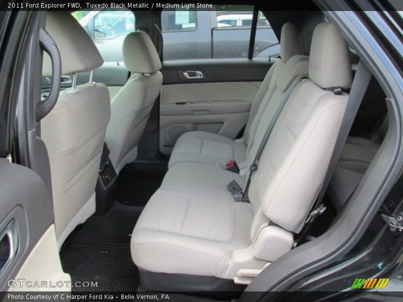 Tuxedo Black Metallic / Medium Light Stone 2011 Ford Explorer FWD