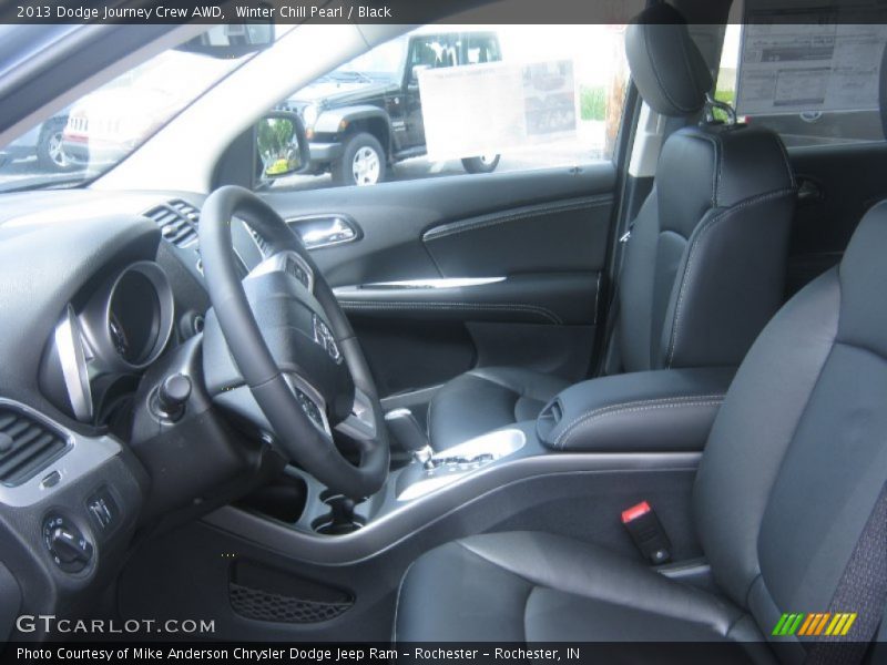 Winter Chill Pearl / Black 2013 Dodge Journey Crew AWD