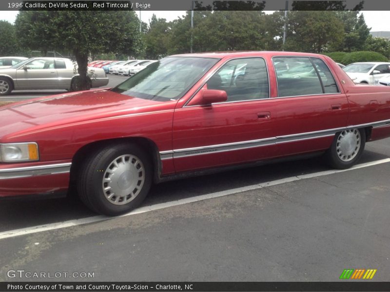 Red Tintcoat / Beige 1996 Cadillac DeVille Sedan
