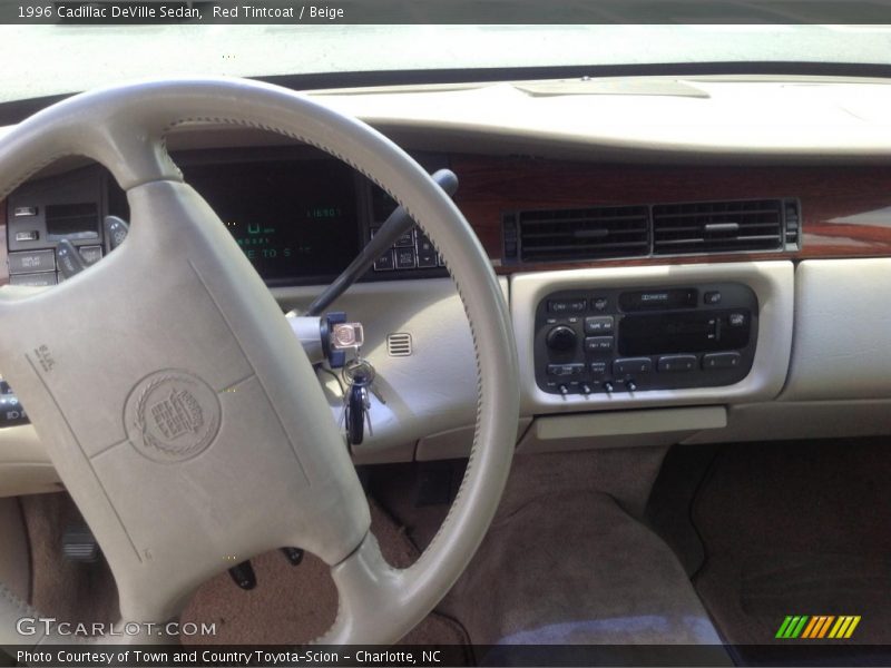 Red Tintcoat / Beige 1996 Cadillac DeVille Sedan
