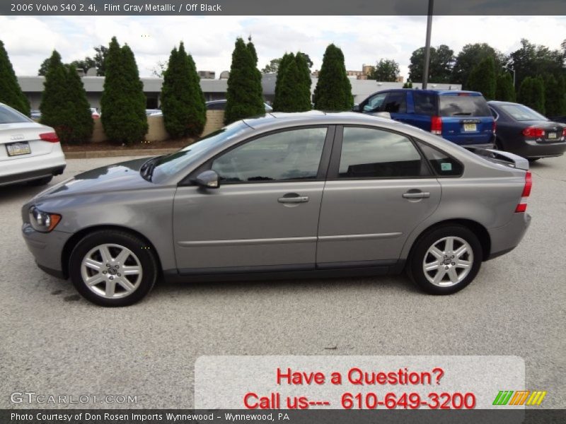Flint Gray Metallic / Off Black 2006 Volvo S40 2.4i