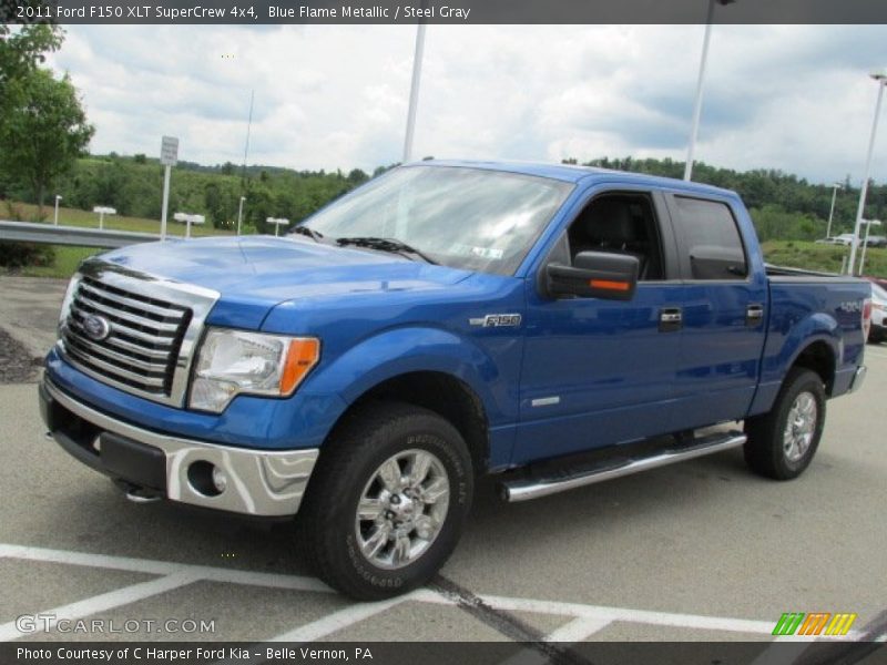 Blue Flame Metallic / Steel Gray 2011 Ford F150 XLT SuperCrew 4x4