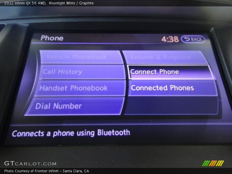 Moonlight White / Graphite 2012 Infiniti QX 56 4WD