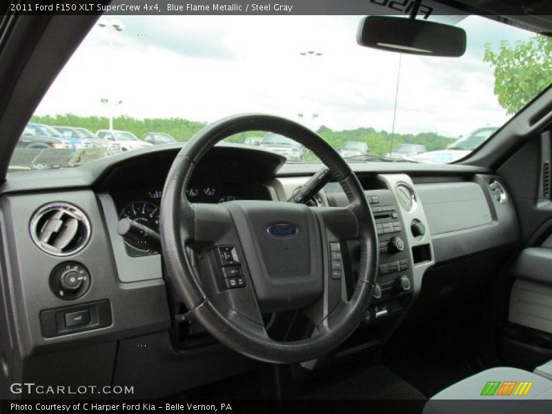 Blue Flame Metallic / Steel Gray 2011 Ford F150 XLT SuperCrew 4x4