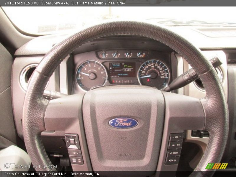 Blue Flame Metallic / Steel Gray 2011 Ford F150 XLT SuperCrew 4x4