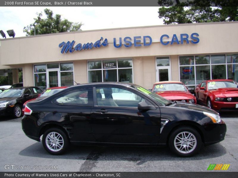 Black / Charcoal Black 2008 Ford Focus SE Coupe