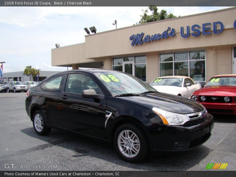 Black / Charcoal Black 2008 Ford Focus SE Coupe