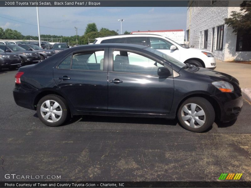 Black Sand Pearl / Bisque 2008 Toyota Yaris Sedan