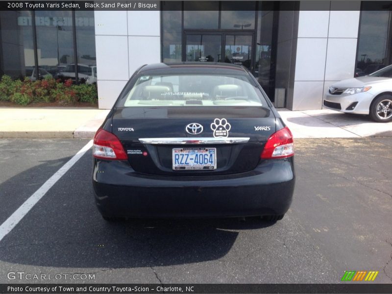 Black Sand Pearl / Bisque 2008 Toyota Yaris Sedan