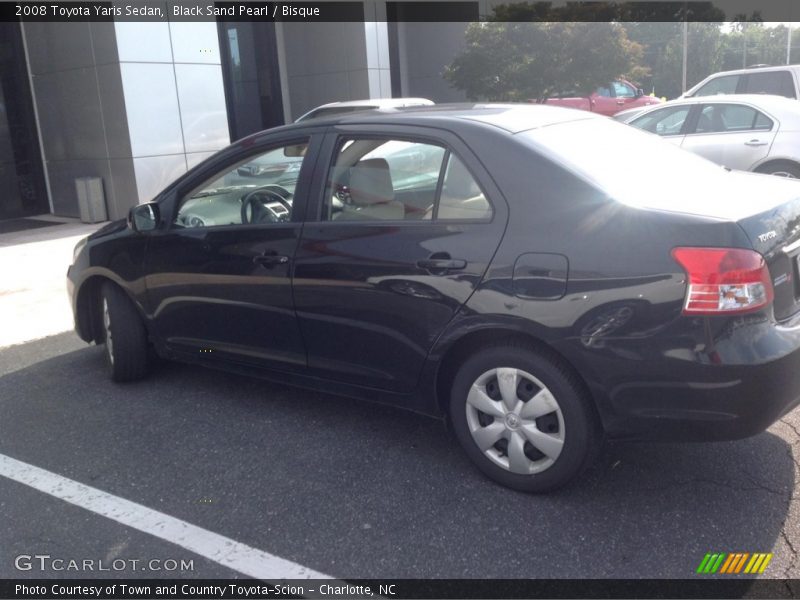Black Sand Pearl / Bisque 2008 Toyota Yaris Sedan