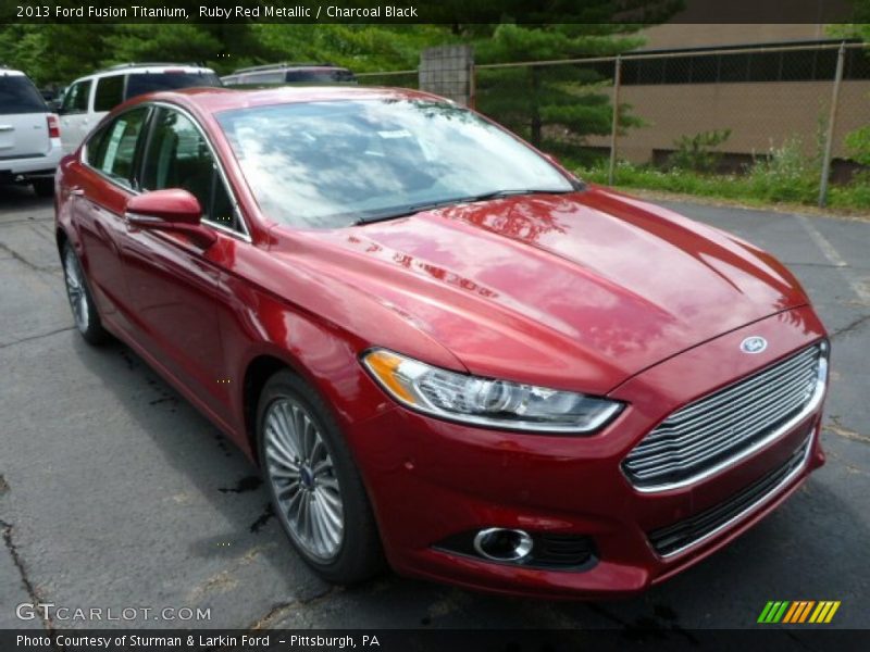 Ruby Red Metallic / Charcoal Black 2013 Ford Fusion Titanium