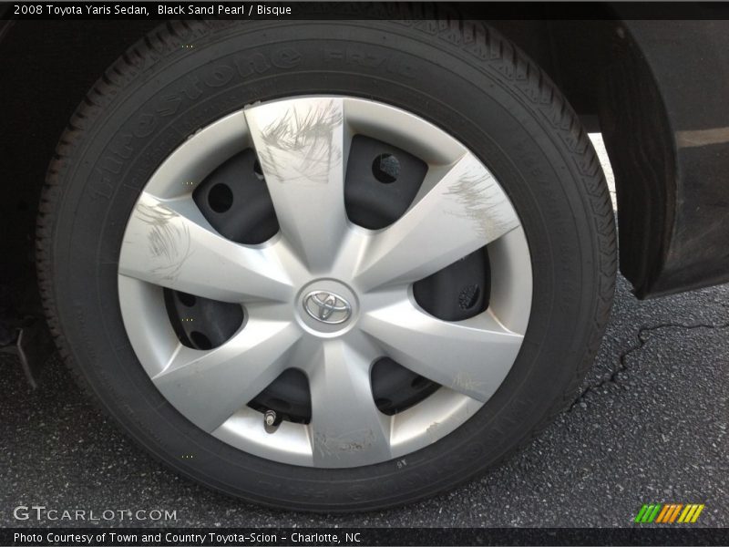 Black Sand Pearl / Bisque 2008 Toyota Yaris Sedan