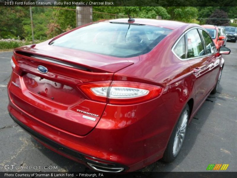 Ruby Red Metallic / Charcoal Black 2013 Ford Fusion Titanium