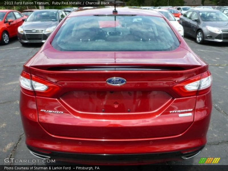 Ruby Red Metallic / Charcoal Black 2013 Ford Fusion Titanium