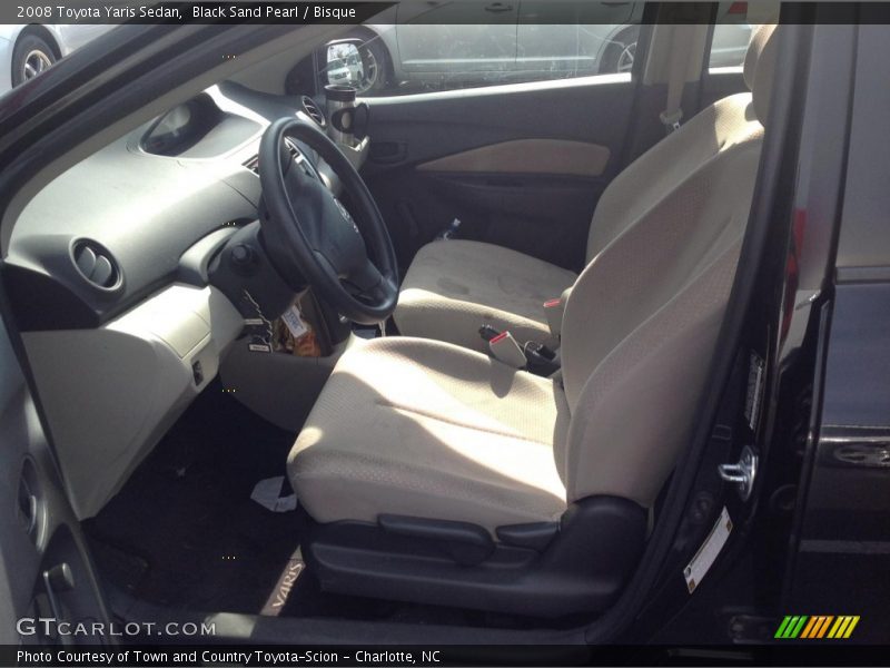 Black Sand Pearl / Bisque 2008 Toyota Yaris Sedan