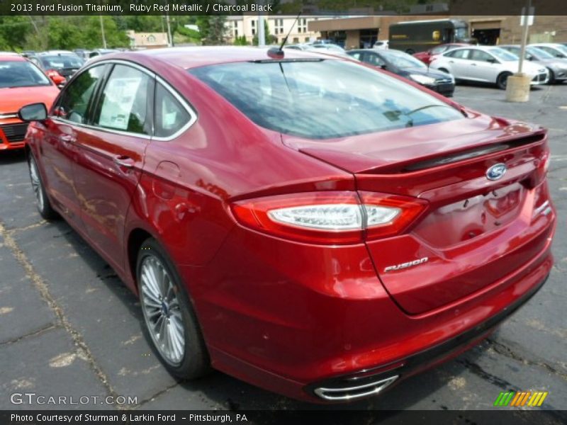 Ruby Red Metallic / Charcoal Black 2013 Ford Fusion Titanium