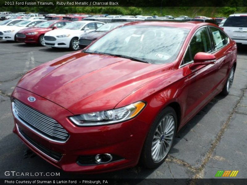 Ruby Red Metallic / Charcoal Black 2013 Ford Fusion Titanium
