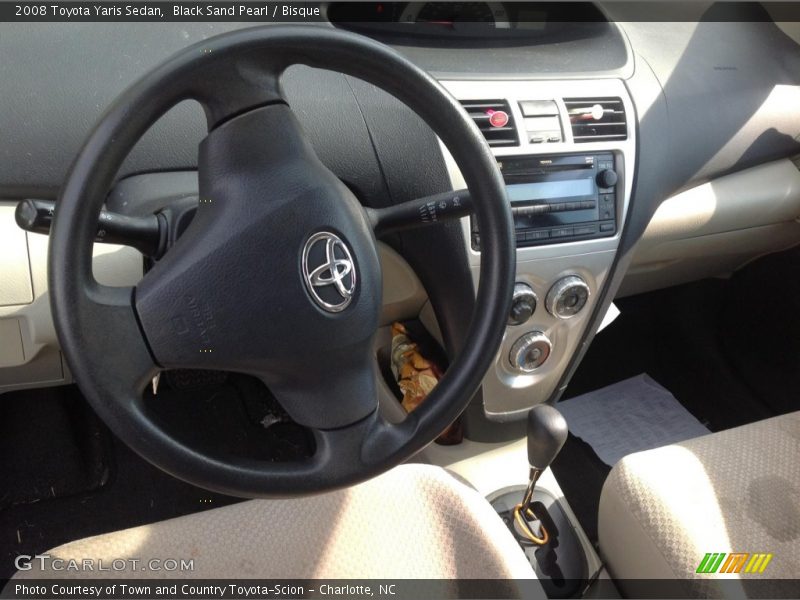 Black Sand Pearl / Bisque 2008 Toyota Yaris Sedan